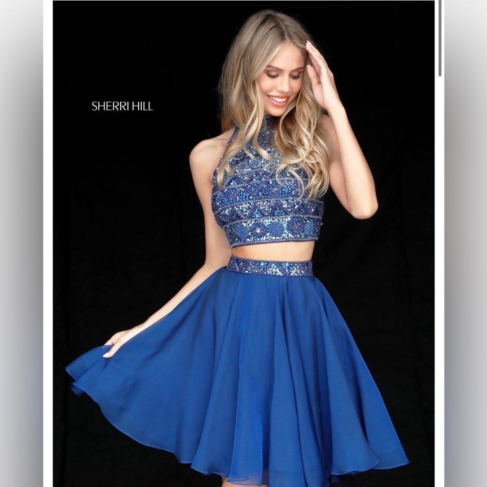 Sherri Hill crop beaded top dress size 6